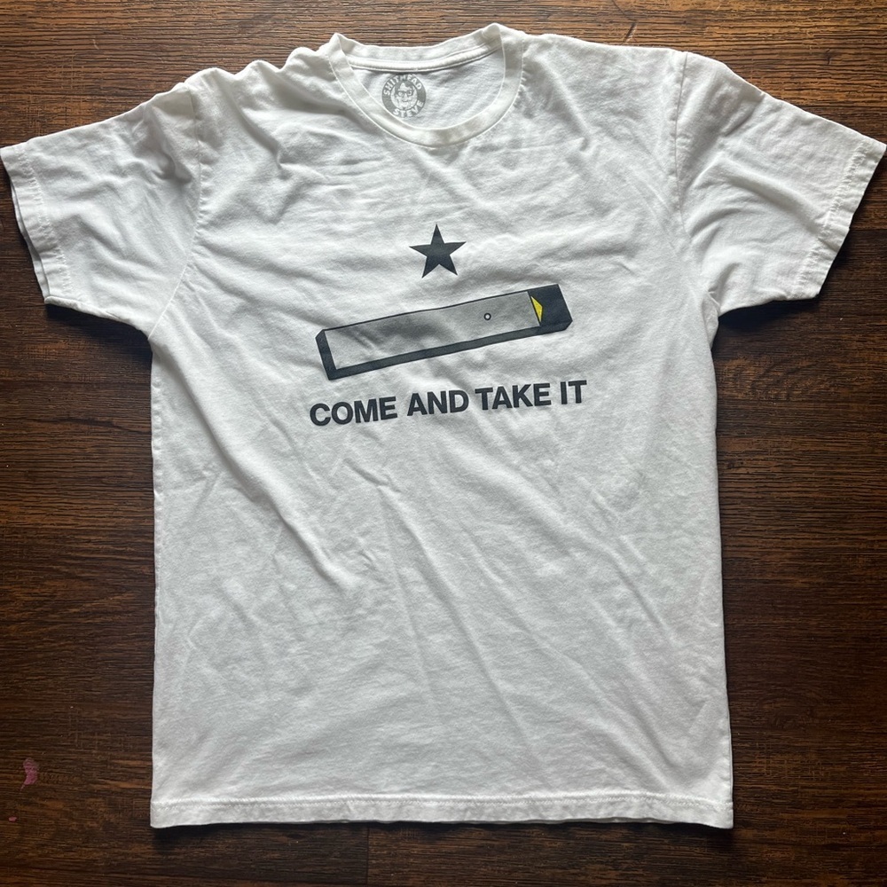 Men's Shithead Steve T-Shirt Black Spell-Out M 2A Compact EDC CC USA Gadsden